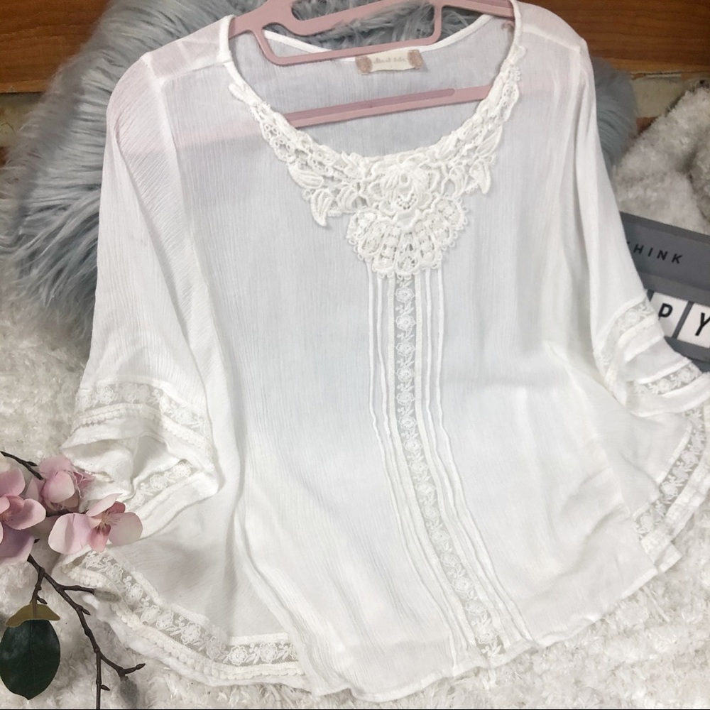 Altard state white shirt size large boho